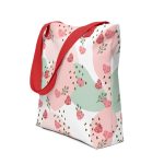 Bolsa espaçosa com corações